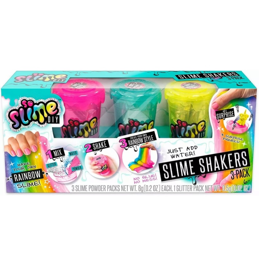 Slime Shaker 3-Pack DIY Rainbow Glitter Confetti